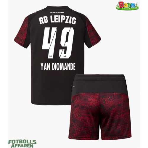 RB Leipzig Yan Diomande #49 Tredjeställ Barn 2025-26 Kortärmad (+ Korta byxor)